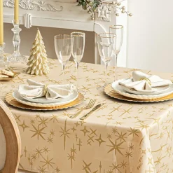 Feeric lights & Christmas Feeric Christmas Tafelkleed - beige - sterren - 140 x 360 cm Discount