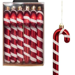 Feeric lights & Christmas Feeric lights and christmas kersthangers - zuurstokken- 6x Hot