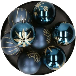Feeric lights & Christmas Feeric lights and christmas kunststof kerstballen- 8x- 8cm -blauw Discount