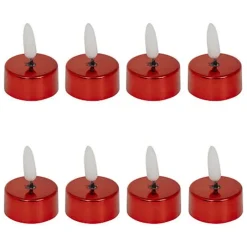 Feeric lights & Christmas Feeric lights and christmas LED theelichtjes - 8x - rood - 5,5 cm Sale
