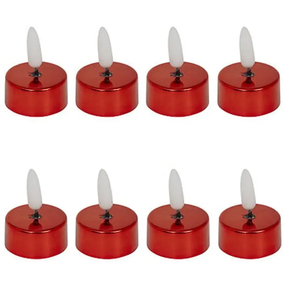 Feeric lights & Christmas Feeric lights and christmas LED theelichtjes - 8x - rood - 5,5 cm Sale