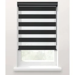 Fenstr Duo rolgordijn Planos lichtdoorlatend - 15048 zwart New