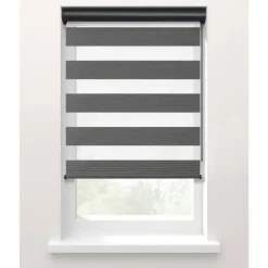 Fenstr Duo rolgordijn Trim lichtdoorlatend - antraciet (20068)