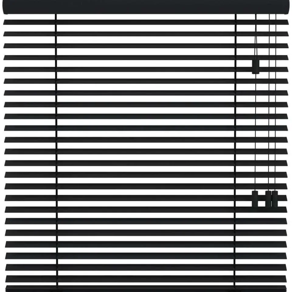 Fenstr houten jaloezie Kopenhagen 50mm - zwart (15015) New