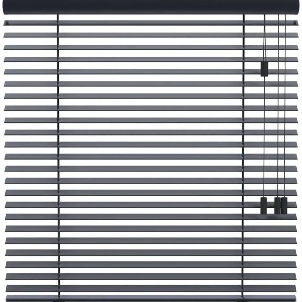 Fenstr houten jaloezie New York 50mm - antraciet (20709) Clearance