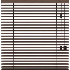 Fenstr houten jaloezie Oslo 50mm - donker bruin (30402) Hot