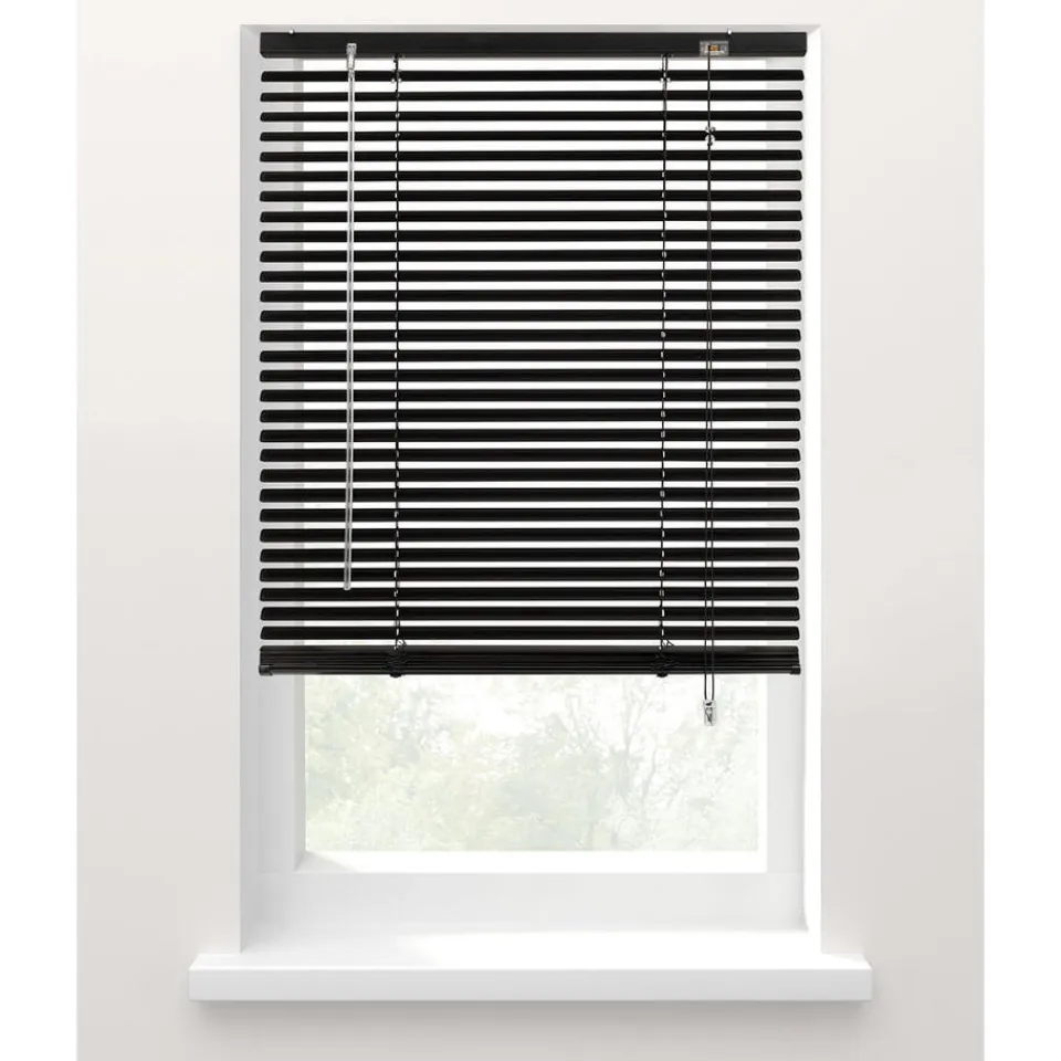 Fenstr jaloezie aluminium 25 mm matzwart - 160x180 cm Online