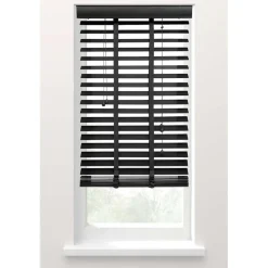 Fenstr jaloezie hout 50 mm zwart - 200x180 cm Outlet