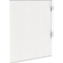 Fenstr plisségordijn Lille enkel 20mm transparant - wit (10320) New