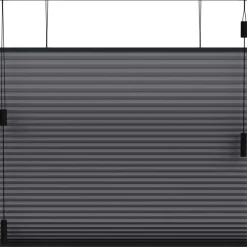 Fenstr plisségordijn Montreal dubbel 25mm verduisterend - antraciet (20714) New
