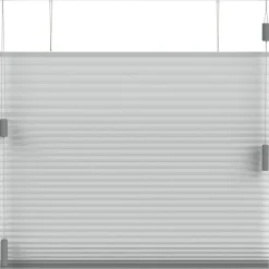 Fenstr plisségordijn Montreal dubbel 25mm verduisterend - lichtgrijs (20032) Hot