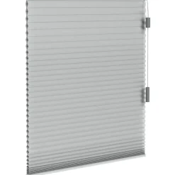 Fenstr plisségordijn Montreal dubbel 25mm verduisterend - lichtgrijs (20032) Hot