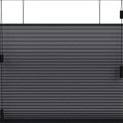 Fenstr plisségordijn Montreal dubbel 25mm lichtdoorlatend - antraciet (20713)