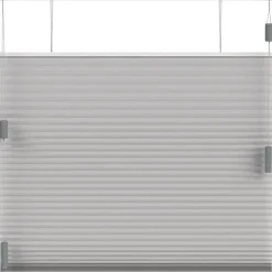 Fenstr plisségordijn Toronto dubbel 25mm lichtdoorlatend - lichtgrijs (20027) Best