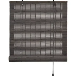 Fenstr Rolgordijn bamboe antraciet - 60x180 cm Outlet