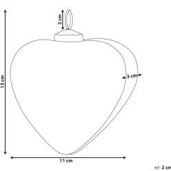 Beliani FERIABLE - Kerstballen set van 4 - Grijs - Glas Discount