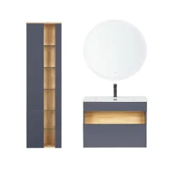 Beliani FIGUERES - Badkamermeubel - Grijs - MDF