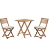 Beliani FIJI - Bistroset voor 2 - Lichte houtkleur /Groen - Acaciahout Best