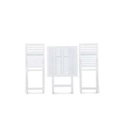 Beliani FIJI - Bistroset voor 2 - Wit - Acaciahout Discount