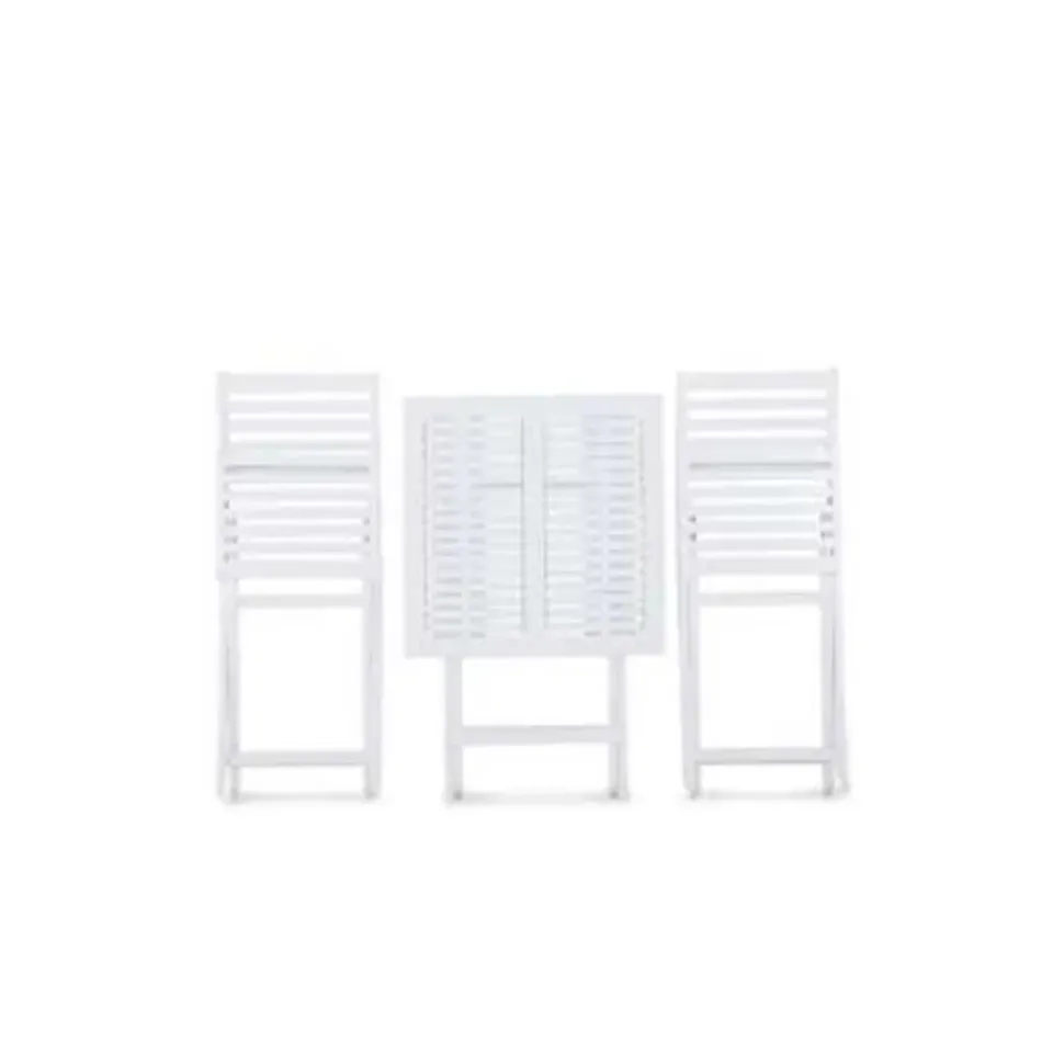 Beliani FIJI - Bistroset voor 2 - Wit - Acaciahout Discount