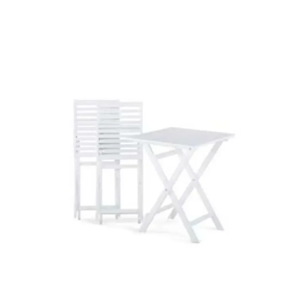 Beliani FIJI - Bistroset voor 2 - Wit - Acaciahout Discount