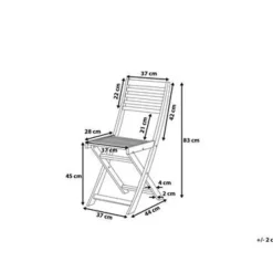 Beliani FIJI - Bistroset voor 2 - Wit - Acaciahout Discount
