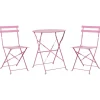 Beliani FIORI - Bistroset voor 2 - Roze - Staal Outlet