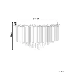Beliani FIRVIDA - Kroonluchter - Zilver - Metaal Sale