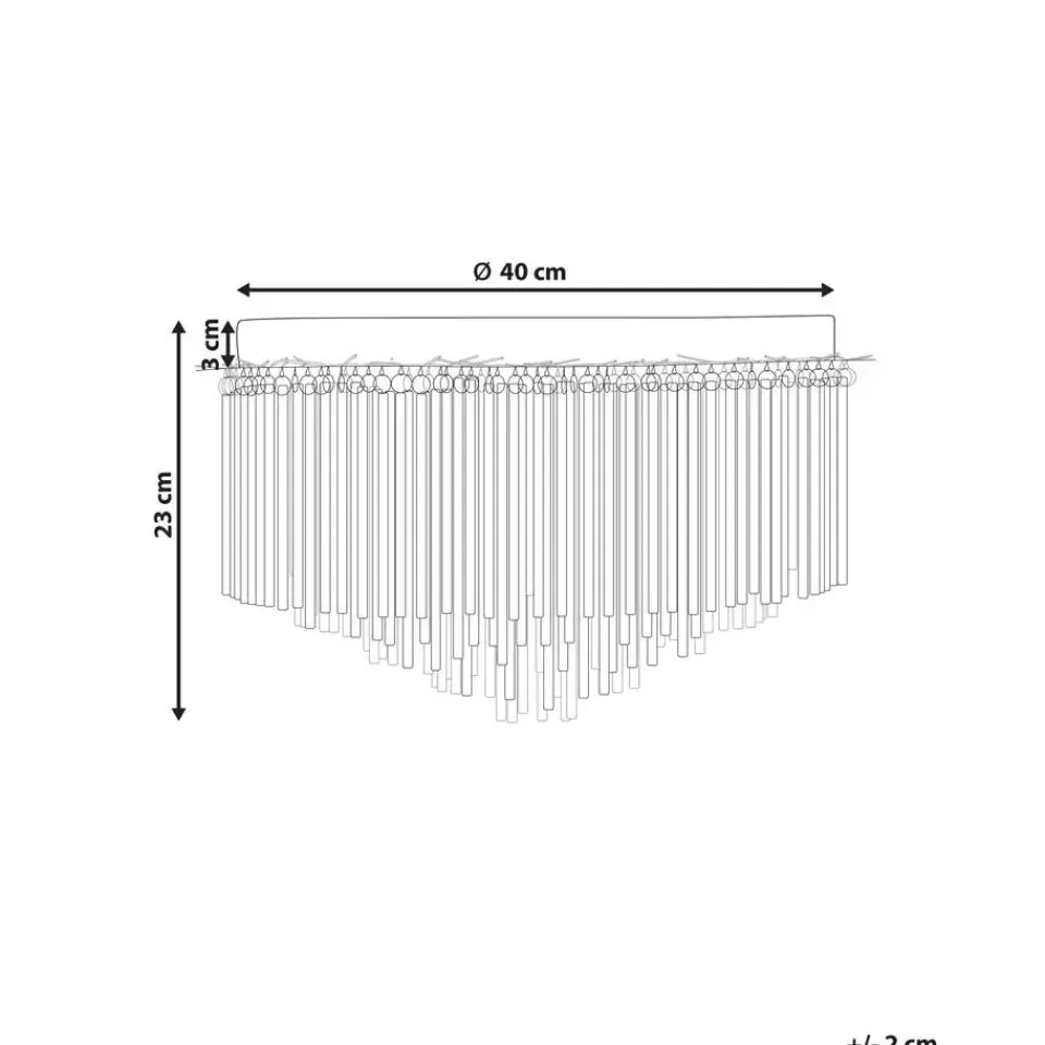 Beliani FIRVIDA - Kroonluchter - Zilver - Metaal Sale