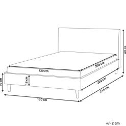 Leen Bakker FITOU - Tweepersoonsbed - Zwart - 120 x 200 cm - Polyester Best