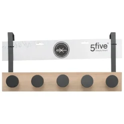 5five Deurkapstok - zwart - 5-haaks - B50 x H24 cm Best
