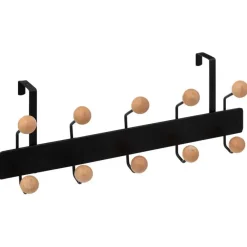 5five Deurkapstok - zwart/beige - 10-haaks - B44 x H17 cm Best