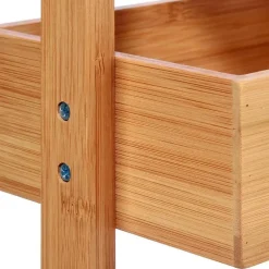 5five Doucherekje/badkamerrekje - bamboe - 4 lagen - 25 x 16 x 88 cm