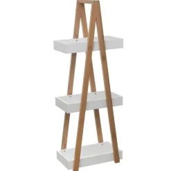 5five Doucherekje/badkamerrekje - bamboe - 3 lagen - 30 x 18 x 82 cm Best