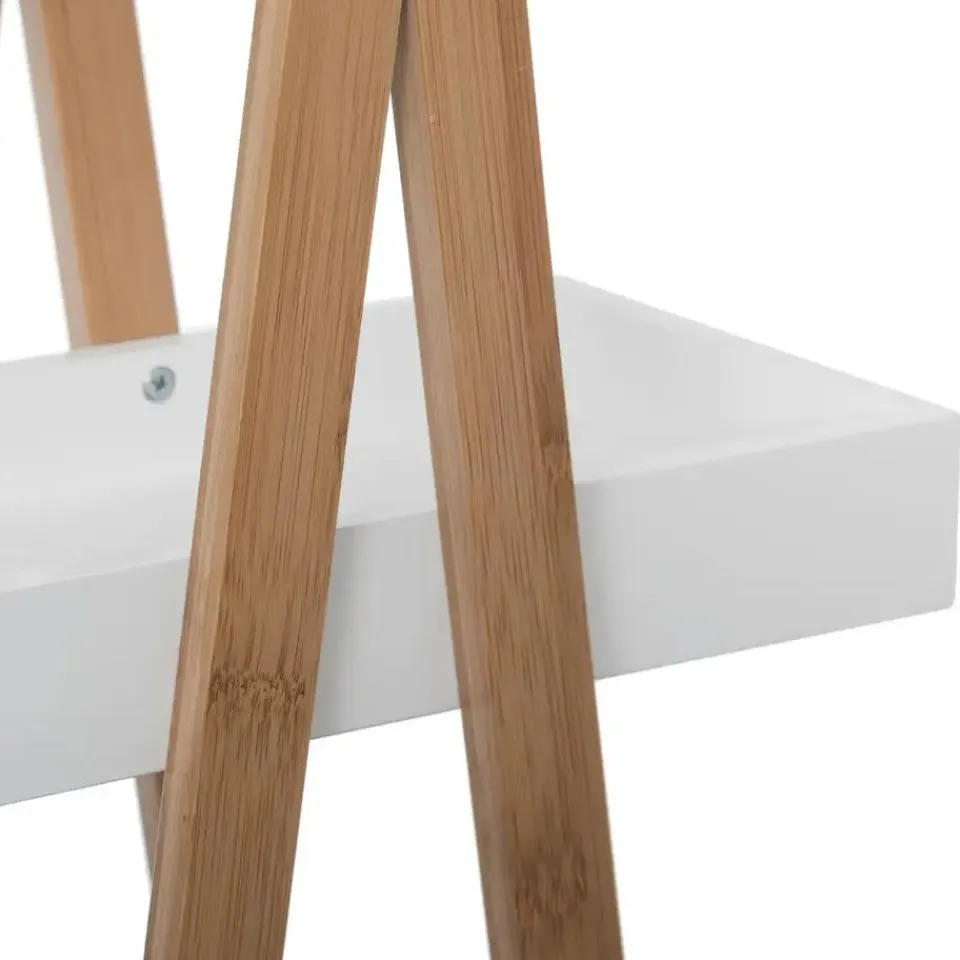 5five Doucherekje/badkamerrekje - bamboe - 3 lagen - 30 x 18 x 82 cm Best