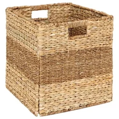 5five gevlochten opbergmand met handvaten - 38 x 38 x 38 cm