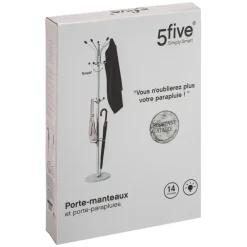 5five kapstok - zwart - metaal/kunststof - 14 haaks - 37 x 182 cm Outlet