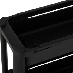 5five Keuken/badkamer trolley 4 laags - 37 x 15 x 79 cm - zwart Best
