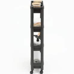5five Keuken/badkamer trolley 4 laags - 37 x 15 x 79 cm - zwart Best