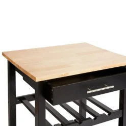 5five Keukentrolley - met lade - zwart/bruin - 87 x 58 x 48 cm Best