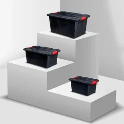 5five opbergbox/opbergkrat - 100 Liter - zwart - kunststof New