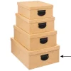 5five Opbergdoos/box - goudgeel - L39xB30xH16 cm - Stevig karton Online