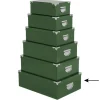 5five Opbergdoos/box - groen - L48 x B33.5 x H16 cm - Karton Hot
