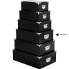 5five Opbergdoos/box - zwart - L40 x B26.5 x H14 cm - Karton Hot