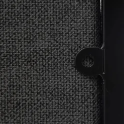 5five Opbergkast - 3x mand - 43x30x73cm - hout/stof donkergrijs New