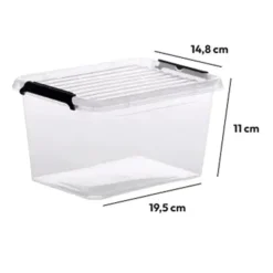 5five Opbergkist met deksel - Clip Box - 2L - 19x15x11 cm Sale