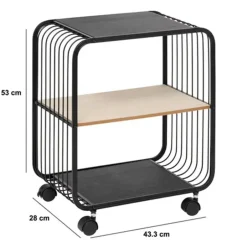5five Opbergrekje 2 laags met planken - metaal - 43 x 28 x 53 cm Discount