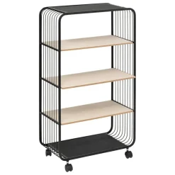 5five Opbergrekje 4 laags met planken - metaal - 55 x 28 x 96 cm