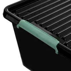 5five Opslagbak met deksel - zwart - kunststof - 60L - 58x39x35cm Online