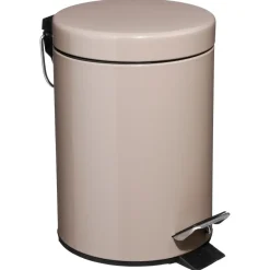 5five Pedaalemmer - taupe - metaal - 3L - 17 x 25 cm - toilet Hot